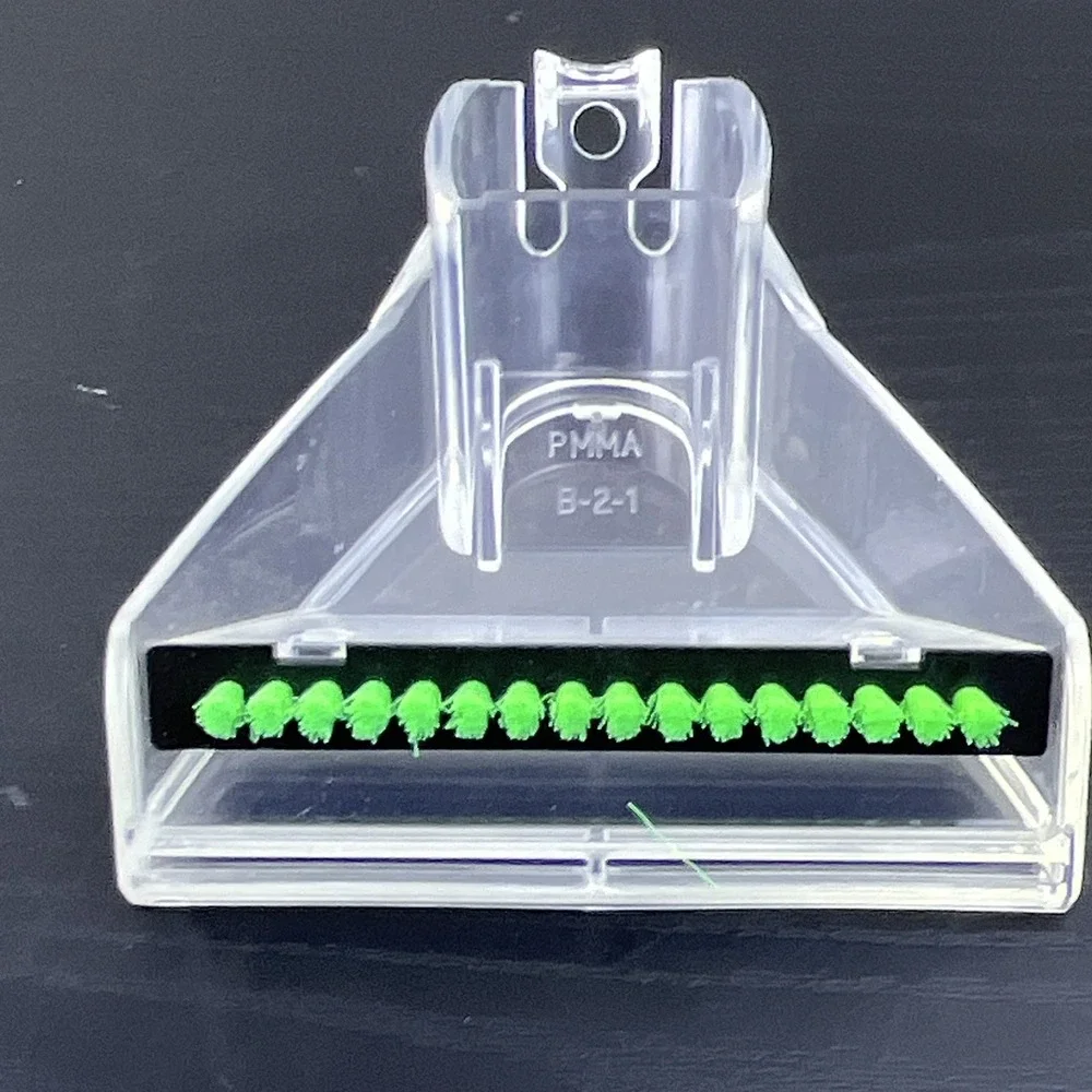 Clear Plastic Vacuum Nozzle Attachment w/ Green Brush Universal B-2-1